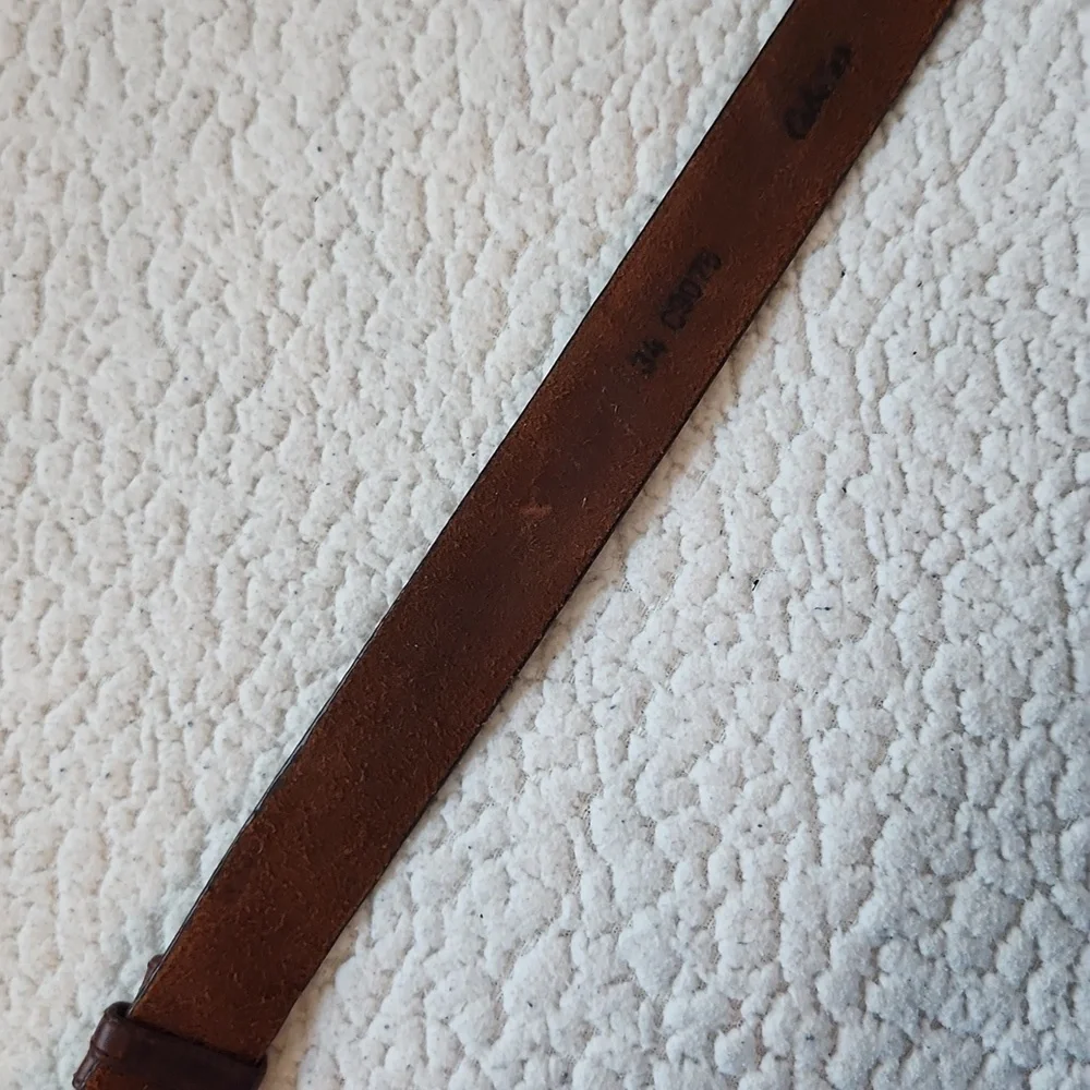 Cabela's Geuine Tooled Leather Western Cowboy Belt Size 34 Gorpcore Ranch Rodeo